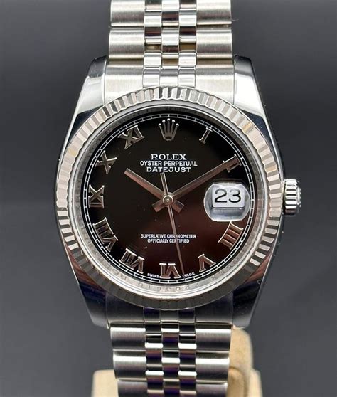 rolex datejust 36 116234 schwarz index jubile-band|Rolex 116234 jubilee.